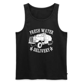 Lkw Fahrer Trucker Lastwagenfahrer - Männer Premium Bio Tank Top - Schwarz - Vorne - Michal (187cm)