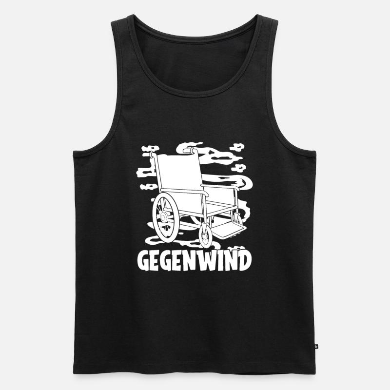 Rollstuhl Rollstuhlfahrer Witzig - Männer Premium Bio Tank Top - Schwarz