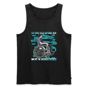 Rollstuhl Rollstuhlfahrer - Männer Premium Bio Tank Top - Schwarz - Vorne - AI Model Male 178 light (178cm)