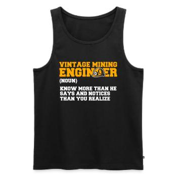 Engineer Definition Mining Engineer - Men's Premium Organic Tank Top - black - Front - Michal (187cm)