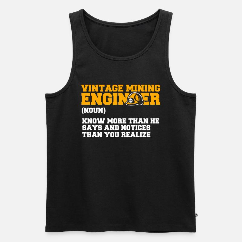 Engineer Definition Mining Engineer - Men's Premium Organic Tank Top - black