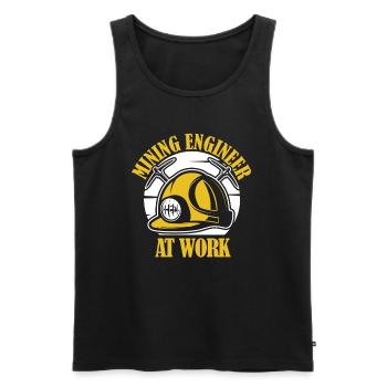 Ingenieur Cool Bergbauingenieur - Männer Premium Bio Tank Top - Schwarz - Vorne - Michal (187cm)