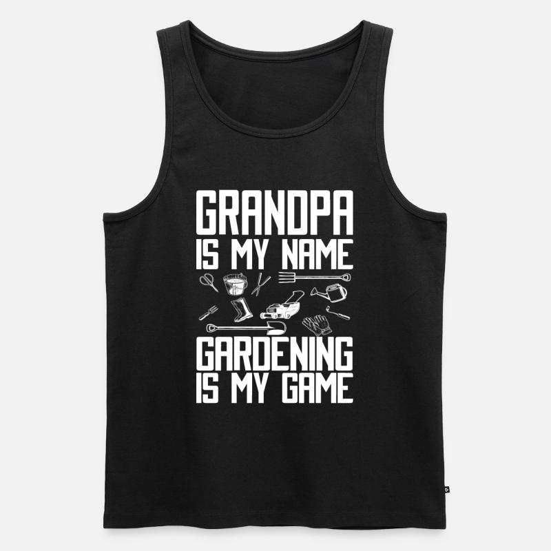 Hobbygärtner Garten Gartenvater - Männer Premium Bio Tank Top - Schwarz