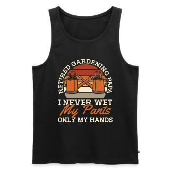 Hobbygärtner Garten Vater Gartenvater - Männer Premium Bio Tank Top - Schwarz - Vorne - AI Model Male 178 light (178cm)
