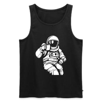 Kaffee Cafe - Männer Premium Bio Tank Top - Schwarz - Vorne - AI Model Male 178 light (178cm)