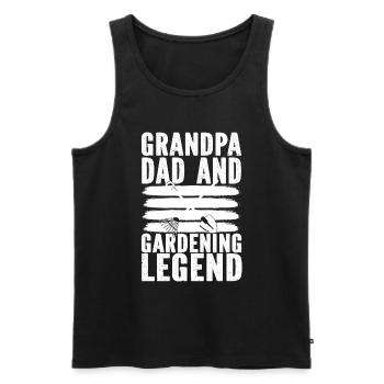 Hobbygärtner Garten Garten Opa - Männer Premium Bio Tank Top - Schwarz - Vorne - Michal (187cm)
