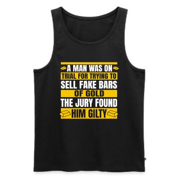 Gold Goldbergbau Goldabbau Lustig Gold Schürfen - Männer Premium Bio Tank Top - Schwarz - Vorne - AI Model Male 178 light (178cm)