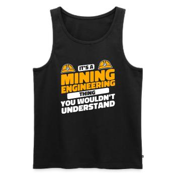 Engineer Lustig Mining Engineer - Men's Premium Organic Tank Top - black - Front - Michal (187cm)