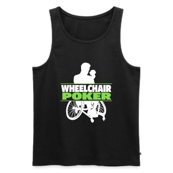 Poker Rollstuhl - Männer Premium Bio Tank Top - Schwarz - Vorne - Michal (187cm)