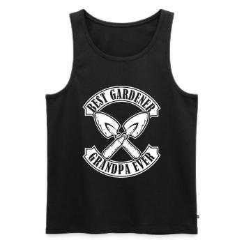 Hobbygärtner Garten Garten Opa - Männer Premium Bio Tank Top - Schwarz - Vorne - Michal (187cm)