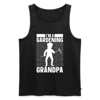 Hobbygärtner Garten Garten Opa - Männer Premium Bio Tank Top - Schwarz - Vorne - Michal (187cm)