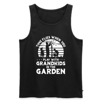 Hobbygärtner Garten Garten Opa - Männer Premium Bio Tank Top - Schwarz - Vorne - Michal (187cm)