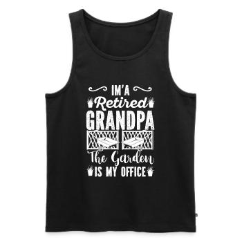 Hobbygärtner Garten Garten Opa - Männer Premium Bio Tank Top - Schwarz - Vorne - Michal (187cm)