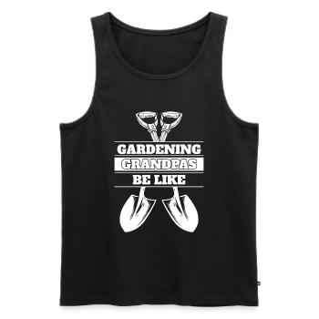 Hobbygärtner Garten Garten Opa - Männer Premium Bio Tank Top - Schwarz - Vorne - Michal (187cm)