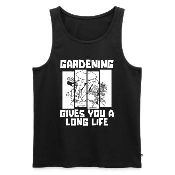 Hobbygärtner Garten Garten Opa - Männer Premium Bio Tank Top - Schwarz - Vorne - Michal (187cm)