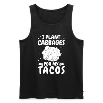 Tacos de jardin Hobby Gardener - Débardeur bio Premium Homme - noir - Devant - Michal (187cm)