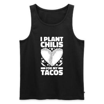 Tacos de jardin Hobby Gardener - Débardeur bio Premium Homme - noir - Devant - Michal (187cm)