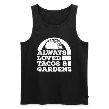 Tacos de jardin Hobby Gardener - Débardeur bio Premium Homme - noir - Devant - Michal (187cm)