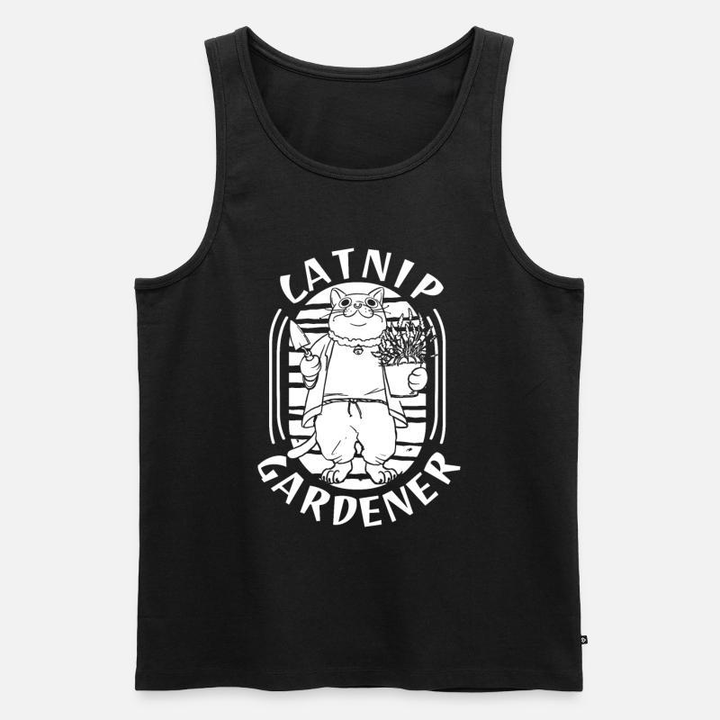 Hobbygärtner Garten Gartenkatze - Männer Premium Bio Tank Top - Schwarz