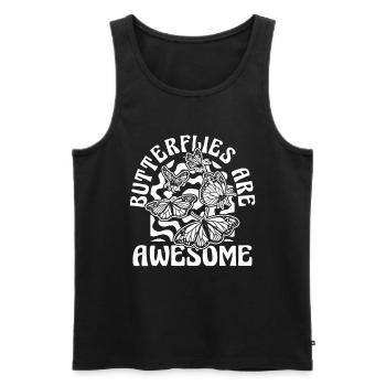 Hobby gardeners garden garden butterflies - Men's Premium Organic Tank Top - black - Front - Michal (187cm)