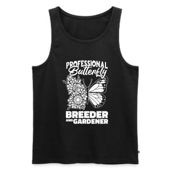 Hobby gardeners garden garden butterflies - Men's Premium Organic Tank Top - black - Front - Michal (187cm)