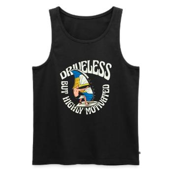Wing Surf Wing Foil Flügelbrandung - Männer Premium Bio Tank Top - Schwarz - Vorne - AI Model Male 178 light (178cm)
