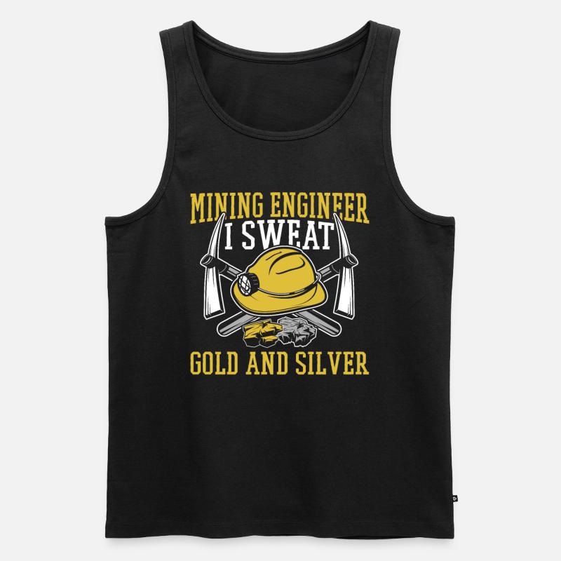 Engineer Cool Mining Engineer - Men's Premium Organic Tank Top - black