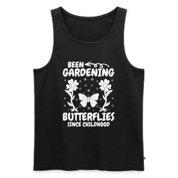 Hobby gardeners garden garden butterflies - Men's Premium Organic Tank Top - black - Front - Michal (187cm)