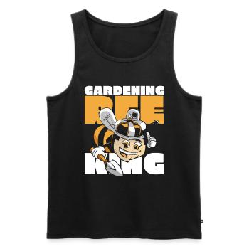 Hobby gardener garden king garden bees - Men's Premium Organic Tank Top - black - Front - AI Model Male 178 light (178cm)