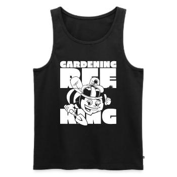 Jardinier amateur jardin abeilles de jardin - Débardeur bio Premium Homme - noir - Devant - Michal (187cm)