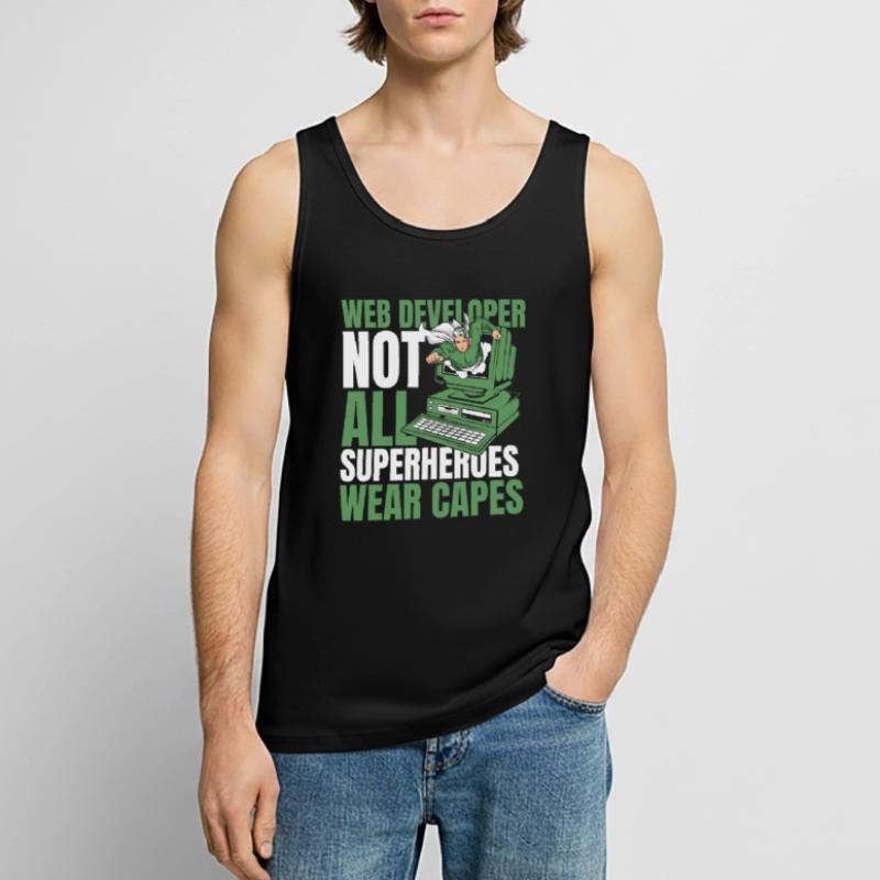 Web Developer Web Developer Superhero Men's Premium Organic Tank Top