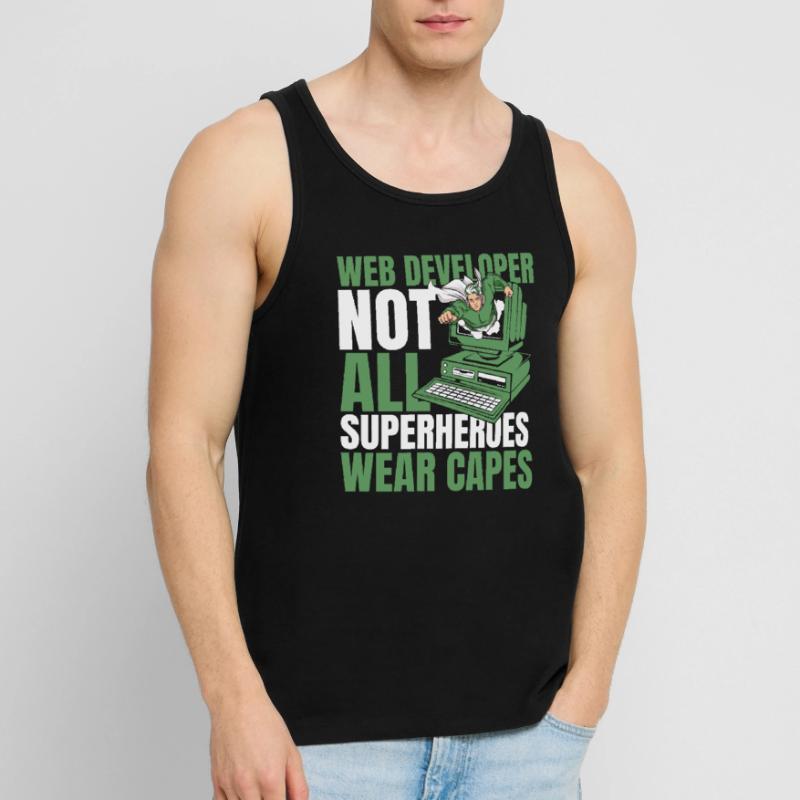 Web Developer Web Developer Superhero Men's Premium Organic Tank Top