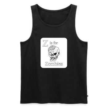 Zombie Halloween - Men's Premium Organic Tank Top - black - Front - Michal (187cm)