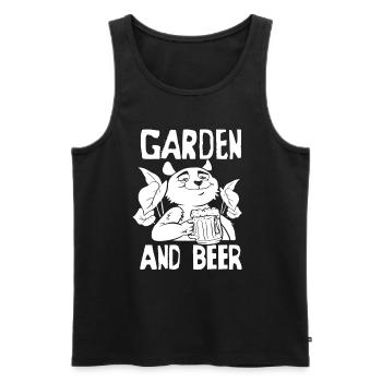 Hobby Gardener Garden Cute Garden Bière - Débardeur bio Premium Homme - noir - Devant - Michal (187cm)