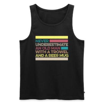 Hobby Gardener Garden Garden Beer - Men's Premium Organic Tank Top - black - Front - Michal (187cm)