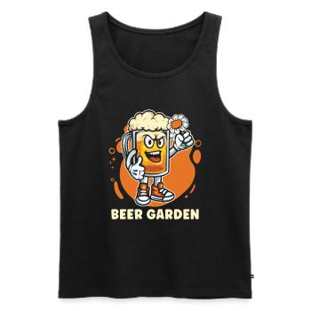 Hobby Gardener Garden Funny Garden Bière - Débardeur bio Premium Homme - noir - Devant - Michal (187cm)
