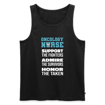 Nurse Cool - Men's Premium Organic Tank Top - black - Front - Michal (187cm)