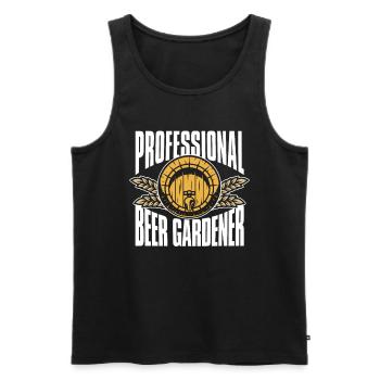 Hobby Gardener Garden Barrel Garden Bière - Débardeur bio Premium Homme - noir - Devant - Michal (187cm)