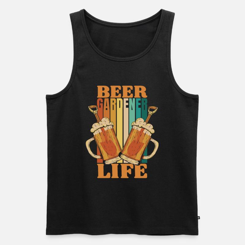 Hobbygärtner Garten Garten Bier - Männer Premium Bio Tank Top - Schwarz