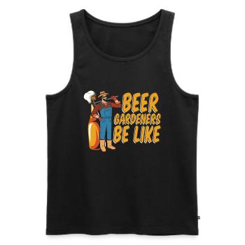 Hobby Gardener Garden Funny Garden Bière - Débardeur bio Premium Homme - noir - Devant - Michal (187cm)