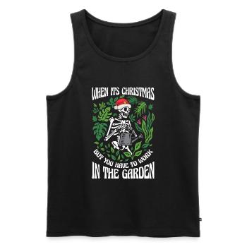 Hobby Gardener Garden Skeleton Garden Noël - Débardeur bio Premium Homme - noir - Devant - Michal (187cm)
