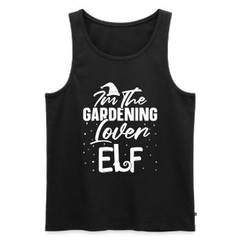 Jardin jardinier amateur Noël dans le jardin - Débardeur bio Premium Homme - noir - Devant - Michal (187cm)