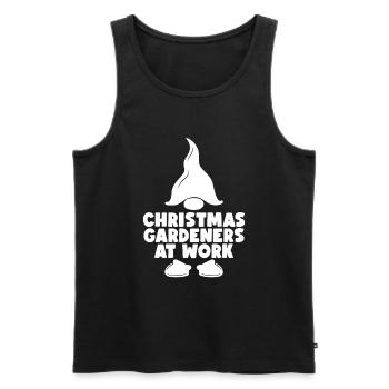 Jardin jardinier amateur Noël dans le jardin - Débardeur bio Premium Homme - noir - Devant - Michal (187cm)