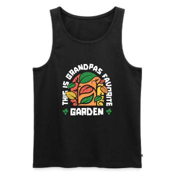 Hobbygärtner Garten Garten Opa - Männer Premium Bio Tank Top - Schwarz - Vorne - Michal (187cm)