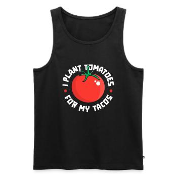 Hobby Gardener Garden Tomatoes Garden Tacos - Men's Premium Organic Tank Top - black - Front - Michal (187cm)