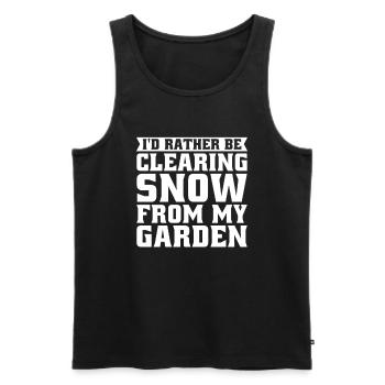 Hobby Gardener Garden Snow Garden Noël - Débardeur bio Premium Homme - noir - Devant - Michal (187cm)