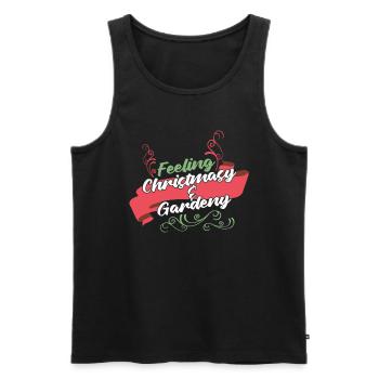 Hobbygärtner Garten Weihnachtlich - Männer Premium Bio Tank Top - Schwarz - Vorne - Michal (187cm)