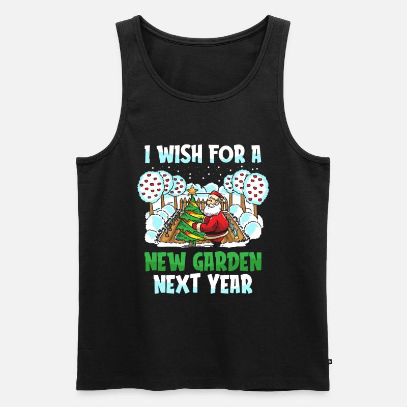Hobbygärtner Garten Weihnachtsmann - Männer Premium Bio Tank Top - Schwarz