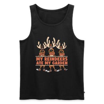 Hobby Gardener Garden Reindeer Garden Noël - Débardeur bio Premium Homme - noir - Devant - Michal (187cm)