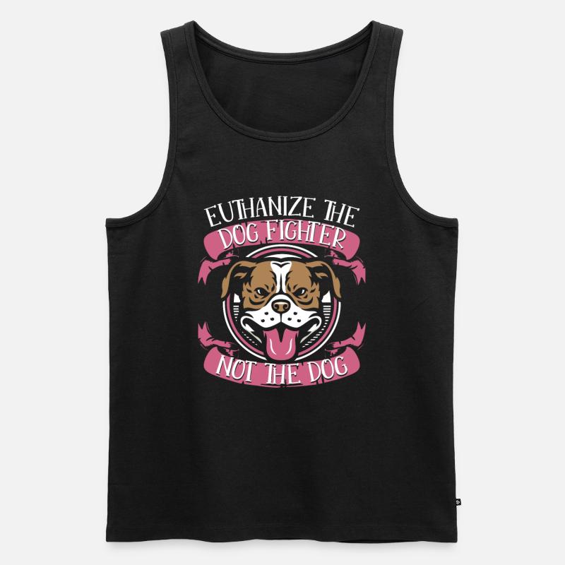 Pitbull Pitbull Verbot - Männer Premium Bio Tank Top - Schwarz